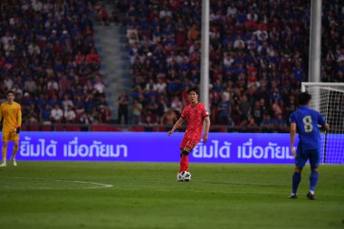 BANGKOK, THAILAND-26 MARCH, 2024: Kim Young-Gwon # 19 Güney Kore Futbolcusu Dünya Kupası sırasında Tayland ile Güney Kore arasındaki rajamangkala Stadyumu, Tayland