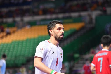 Bangkok, Tayland - 28 Nisan 2024: Mohammadreza Sangdefidi # 6 İran Kupası 2024 'te Tayland' ın Bangkok Arena kentinde oynanan Asya Kupası sırasında