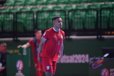 Bangkok, Tayland - 28 Nisan 2024: Muhammed Osamanmusa # 11 Tayland Oyuncusu 2024 'te Tayland' ın Bangkok Arena kentinde İran ile karşı karşıya geldi.