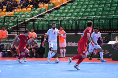 Bangkok, Tayland - 28 Nisan 2024: Saeid Ahmad Abbasi # 9 İran Oyuncusu İran ile Tayland arasında Bangkok Arena 'da oynanan 2024 Asya Kupası sırasında