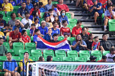 Bangkok, Tayland - 28 Nisan 2024: Tayland 'ın Tayland' daki Bangkok Arena 'da İran ile 2024 Asya Kupası' nı destekleyenler