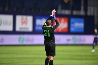 PATHUMTHANI, THAILAND -31 Mayıs 2022: Tayland ile Bahreyn arasındaki BG Stadyumu 'nda oynanan dostluk maçı sırasında Muhammed Jaffar # 21 Barrain oyuncusu
