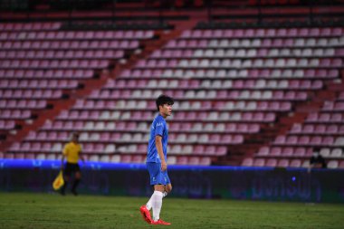 Nonthaburi-thailand-12SEP2021-YOO # 7 BYUNGSOO # 2021 Muangthong ile Chonburi Fc arasında Thailand, Tayland 'daki stadyumda savaşıyor.