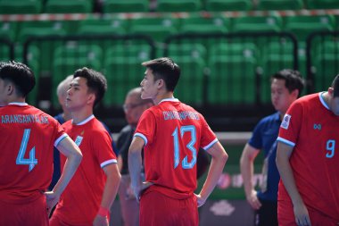 Bangkok, Tayland - 28 Nisan 2024: Tayland 'da Tayland' ın Bangkok Arena kentinde İran ile 2024 Asya Kupası 'nda Tayland' ın 13.