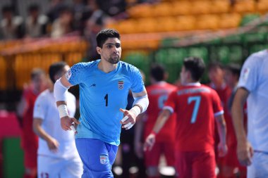 Bangkok, Tayland - 28 Nisan 2024: Bagher Mohammadi # 1 İran Oyuncusu 2024 Asya Kupası sırasında Tayland 'ın Bangkok Arena kentinde