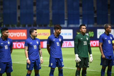 PATHUMTHANI, THAILAND -31 Mayıs 2022: Tayland ile Bahreyn arasındaki dostluk maçı sırasında Tayland 'daki Bg Stadyumu, Tayland