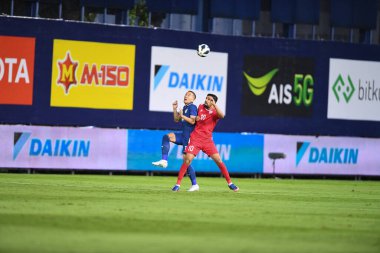 Pathumthani, Tayland - 31 Mayıs 2022: Abdülwahab Abdülrahman Almalood # 10 Bahreyn Oyuncusu Bg Stadyumu 'nda Tayland ile Bahreyn maçında 