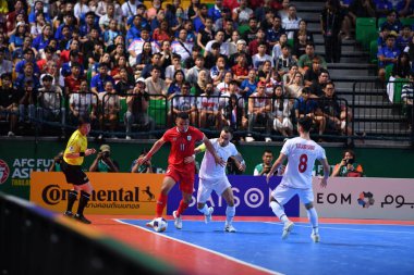Bangkok, Tayland - 28 Nisan 2024: Muhammed Osamanmusa # 11 Tayland Oyuncusu 2024 'te Tayland' ın Bangkok Arena kentinde İran ile karşı karşıya geldi.