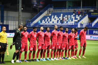 PATHUMTHANI, THAILAND -31 Mayıs 2022: Tayland ile Bahreyn arasındaki dostluk karşılaşmasında bahreyn oyuncusu Bg Stadyumu, Tayland