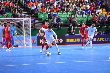 Bangkok, Tayland - 28 Nisan 2024: Behrooz Azimihematabadi # 14 İran Oyuncusu 2024 Asya Kupası sırasında Tayland 'ın Bangkok Arena kentinde