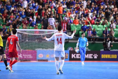 Bangkok, Tayland - 28 Nisan 2024: Behrooz Azimihematabadi # 14 İran Oyuncusu 2024 Asya Kupası sırasında Tayland 'ın Bangkok Arena kentinde