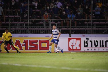 Bangplee-Samutprakan-10NOV2021:PHOUTTHASAY KHOCHALERN #28 Player of samutprakan city during thaileague2021 between Samutprakan city against Muangthong united at samutprakan stadium,thailand clipart