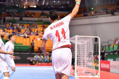 Bangkok, Tayland - 28 Nisan 2024: Mahdi Karimi # 11 İran Oyuncusu 2024 Asya Kupası sırasında Tayland 'ın Bangkok Arena kentinde oynanan maçta