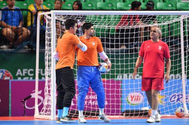 Bangkok, Tayland - 28 Nisan 2024: Bagher Mohammadi # 1 İran Oyuncusu 2024 Asya Kupası sırasında Tayland 'ın Bangkok Arena kentinde