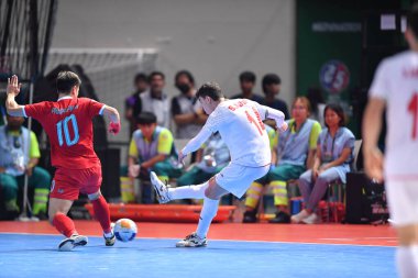 Bangkok, Tayland - 28 Nisan 2024: Behrooz Azimihematabadi # 14 İran Oyuncusu 2024 Asya Kupası sırasında Tayland 'ın Bangkok Arena kentinde