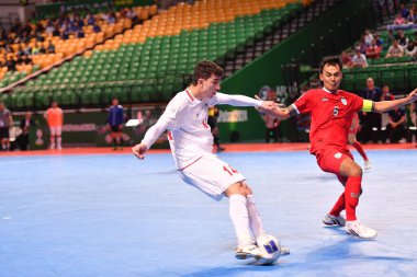 Bangkok, Tayland - 28 Nisan 2024: Behrooz Azimihematabadi # 14 İran Oyuncusu 2024 Asya Kupası sırasında Tayland 'ın Bangkok Arena kentinde