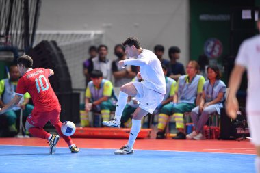 Bangkok, Tayland - 28 Nisan 2024: Behrooz Azimihematabadi # 14 İran Oyuncusu 2024 Asya Kupası sırasında Tayland 'ın Bangkok Arena kentinde