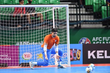 Bangkok, Tayland - 28 Nisan 2024: Bagher Mohammadi # 1 İran Oyuncusu 2024 Asya Kupası sırasında Tayland 'ın Bangkok Arena kentinde