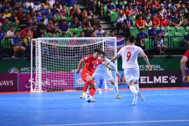 Bangkok, Tayland - 28 Nisan 2024: Worasak Srirangpirot # 8 Tayland Oyuncusu 2024 Asya Kupası sırasında Tayland Bangkok Arena, Tayland