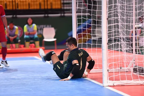 Bangkok, Tayland - 28 Nisan 2024: Arun Senbat # 1 Tayland Oyuncusu 2024 Asya Kupası sırasında Tayland 'ın Bangkok Arena kentinde