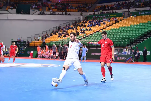 Bangkok, Tayland - 28 Nisan 2024: Saeid Ahmad Abbasi # 9 İran Oyuncusu İran ile Tayland arasında Bangkok Arena 'da oynanan 2024 Asya Kupası sırasında