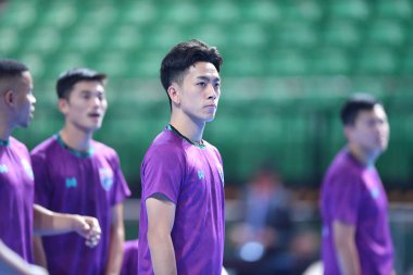 Bangkok, Tayland - 28 Nisan 2024: Panut Kittipanuwong # 7 Tayland Oyuncusu 2024 Asya Kupası sırasında Tayland 'ın Bangkok Arena kentinde