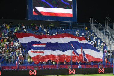 PATHUMTHANI, THAILAND -31 Mayıs 2022: Tayland ile Bahreyn arasındaki dostluk maçı sırasında bg stadı, Tayland