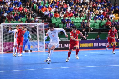 Bangkok, Tayland - 28 Nisan 2024: Behrooz Azimihematabadi # 14 İran Oyuncusu 2024 Asya Kupası sırasında Tayland 'ın Bangkok Arena kentinde