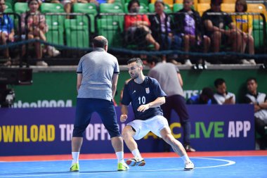 Bangkok, Tayland - 28 Nisan 2024: Salar Aghapour # 10 İran Oyuncusu 2024 Asya Kupası sırasında Bangkok Arena 'da İran' a karşı