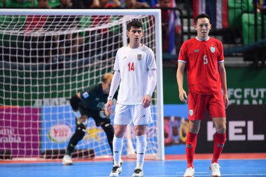 Bangkok, Tayland - 28 Nisan 2024: Behrooz Azimihematabadi # 14 İran Oyuncusu 2024 Asya Kupası sırasında Tayland 'ın Bangkok Arena kentinde