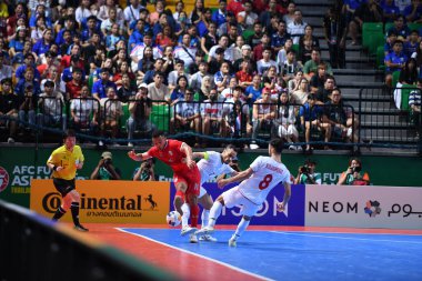 Bangkok, Tayland - 28 Nisan 2024: Muhammed Osamanmusa # 11 Tayland Oyuncusu 2024 'te Tayland' ın Bangkok Arena kentinde İran ile karşı karşıya geldi.