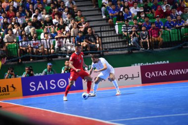 Bangkok, Tayland - 28 Nisan 2024: Muhammed Osamanmusa # 11 Tayland Oyuncusu 2024 'te Tayland' ın Bangkok Arena kentinde İran ile karşı karşıya geldi.