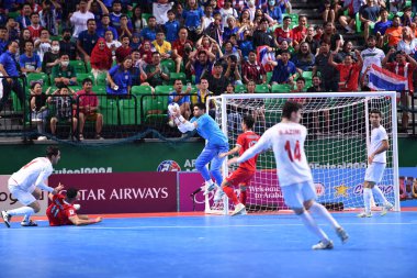 Bangkok, Tayland - 28 Nisan 2024: Bagher Mohammadi # 1 İran Oyuncusu 2024 Asya Kupası sırasında Tayland 'ın Bangkok Arena kentinde