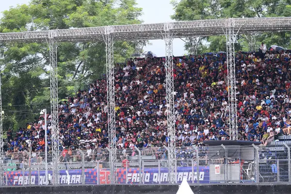 stock image Buriram, Thailand - 2 OCT 2022: Fans of motorsport during motogp thailand 2022 at chang international circuit, buriram