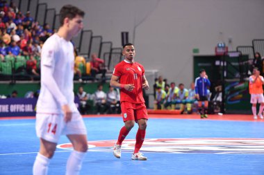 Bangkok, Tayland - 28 Nisan 2024: Muhammed Osamanmusa # 11 Tayland Oyuncusu 2024 'te Tayland' ın Bangkok Arena kentinde İran ile karşı karşıya geldi.