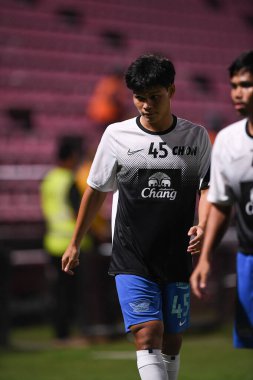 Nonthaburi-thailand-12SEP2021-JAKKRAPONG SANMAHUNG # 45 SANMAHUNG # 2021 Muangthong ile Chonburi Fc arasında Thunderdome Stadyumu, Tayland