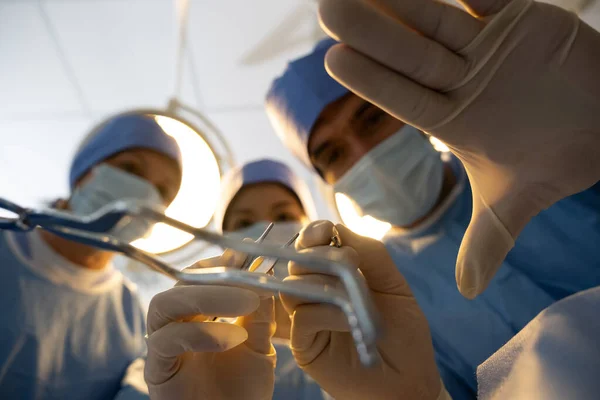 Medical Team Operated Patient Operating Room Hospital — Stock Photo, Image