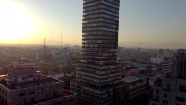 Experience Beauty Mexico City Sunrise Stunning Drone Footage Video Captures — Vídeo de Stock