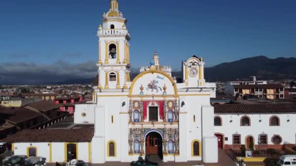Chignahuapan Puebla Mexico Nov 2022 Panoramic Drone View Indigenous Baroque — Vídeo de Stock
