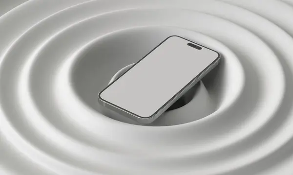 Akıllı telefon modeli beyaz ekran. Cep telefonu vektörü Beyaz Arkaplanda izole edildi. UI UX modeli. Telefonun farklı açıları var. Vektör illüstrasyonu