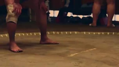 Sumo Spor adamı Japonya Sumo Turnuvası 'nın final gününde, Tokyo