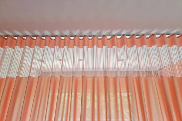 Perde Sembol Tasarım Dekorasyonu Turuncu Bez Arkaplanı