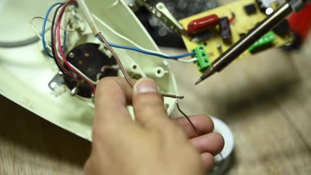 Electrical Circuit Board Connection — Vídeo de Stock