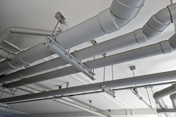 Sistema Tubulação Edifícios Contemporâneos Ideias Design Estrutura Interiores — Fotografia de Stock