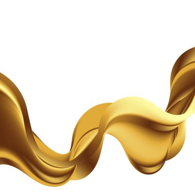 Cover design with chic golden wave. Design.design element.