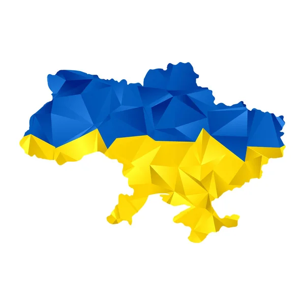 Mapa Ukrajiny Geometrické Pozadí Vlastenectví Národnost — Stockový vektor