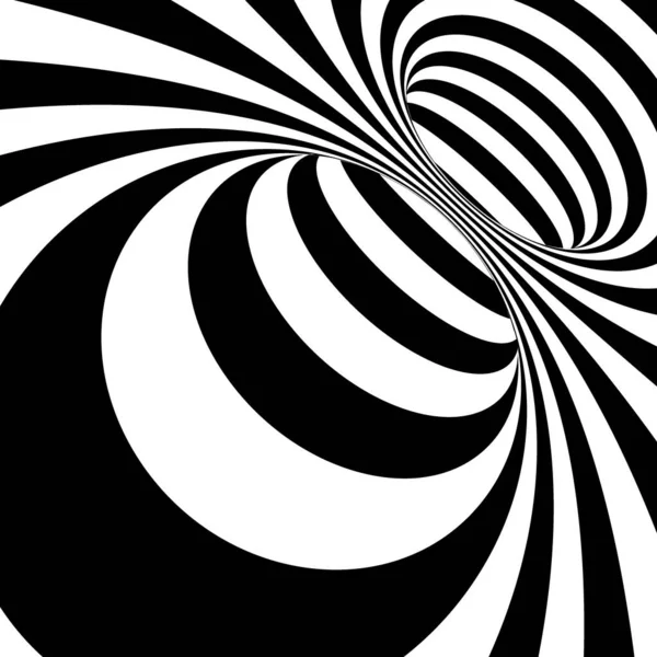Black White Abstract Background Hypnotic Image — Stock Vector