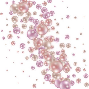 Abstract background of pearls. Vector holiday background.
