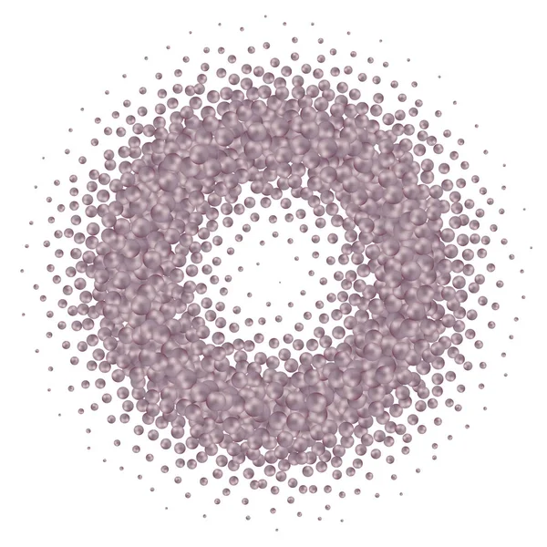 Perly Nebo Koule Různých Velikostí Izolované Bílém Ilustrace Barevný Kulatý — Stockový vektor