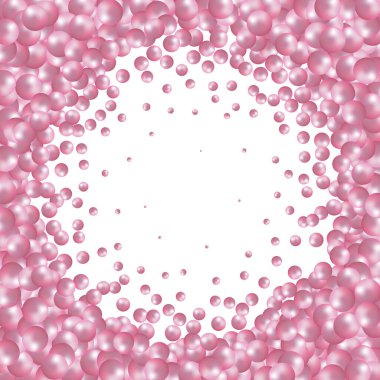 Abstract background with pink balloons. Festive background. Photo frame.